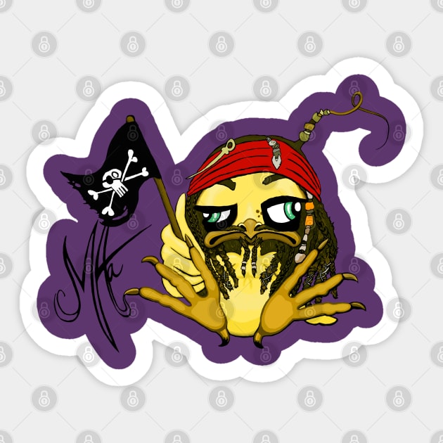 Grumpy Chicken Pirate Sticker by Grumpy Chicken